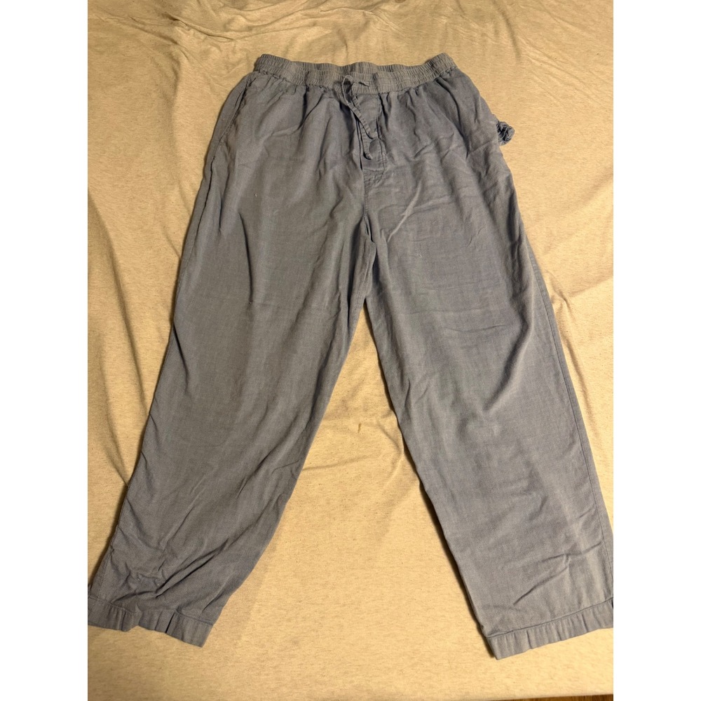 Nautica Sleepwear Womens Blue Cotton Pajama Pants Lounge Bottoms Size L